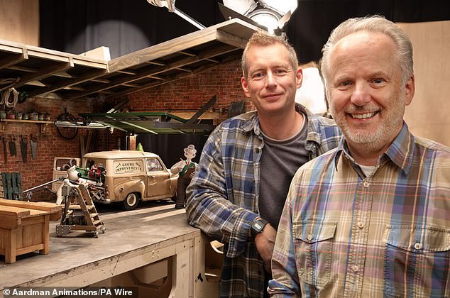 Merlin Crossingham and Nick Park, the co-directors of Wallace And Gromit: Vengeance Most Fowl