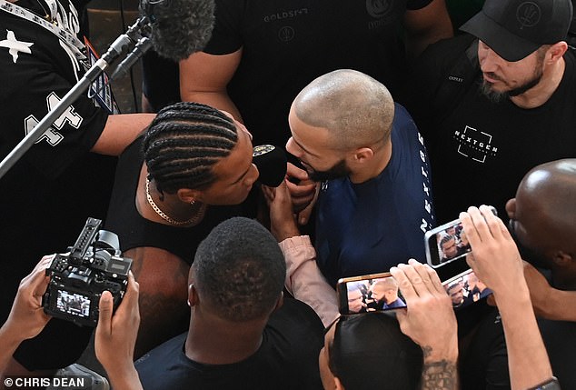 Conor Benn (left) and Chris Eubank Jr. got into a war of words on Friday morning