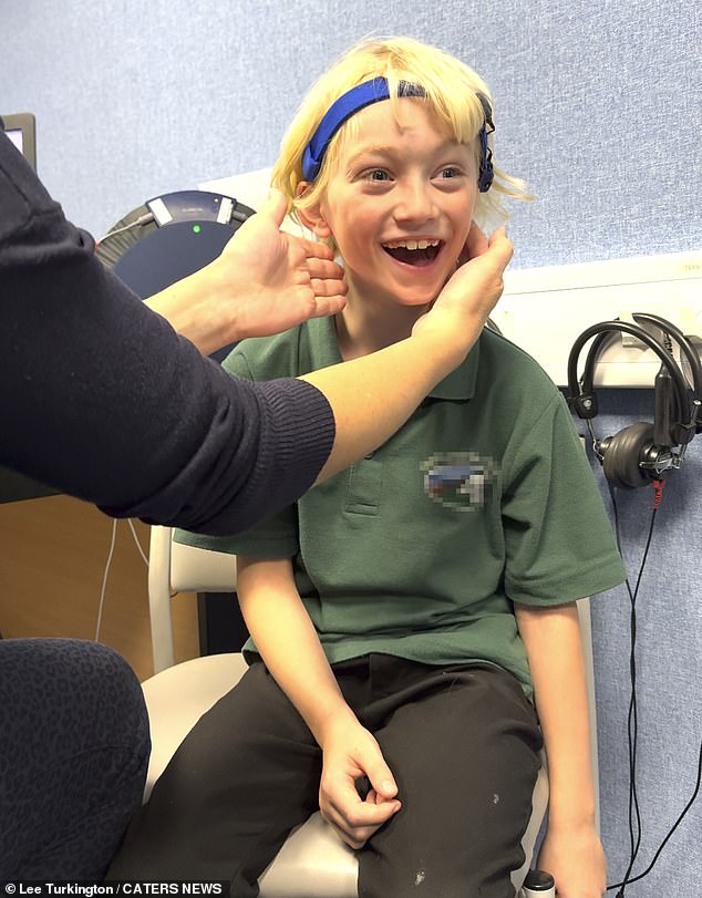 Henri Turkington, 8, from Manchester, was born with one ear and has tried different types of hearing aids all his life, finally finding one that works