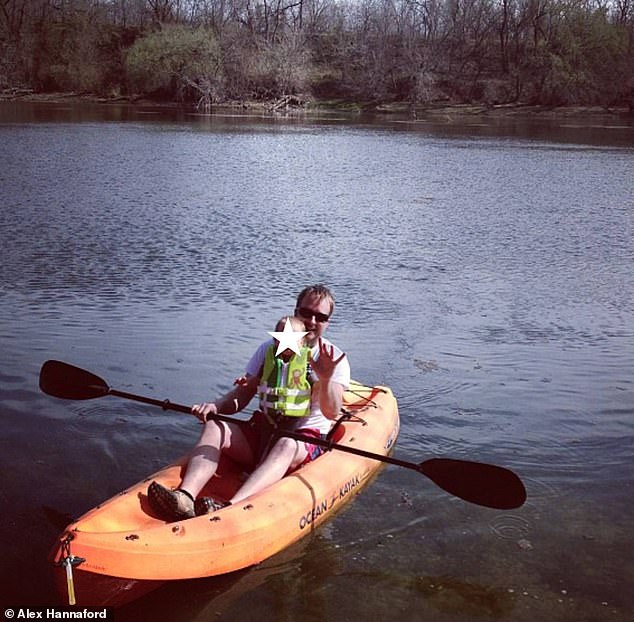 Hannaford and his daughter kayak on the Colorado River in Austin. Nearby waterholes have dried up in recent years due to climate change, he says.