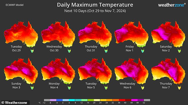 Weather Zone meteorologist Corine Brown said the combination of hot and cold weather is causing the latest heat wave