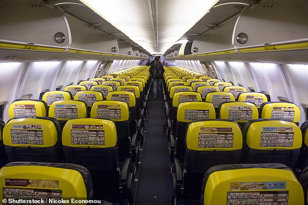 At Ryanair, seats D, E and F in rows 3 to 15 are the most spacious