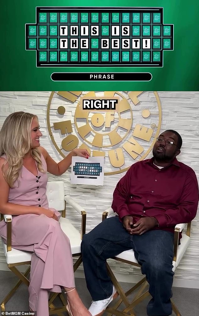 Now the show gave Tavaris another chance on Wednesday, pairing him with Sajak's daughter, Maggie Sajak, for a special round of gaming in partnership with BetMGM.