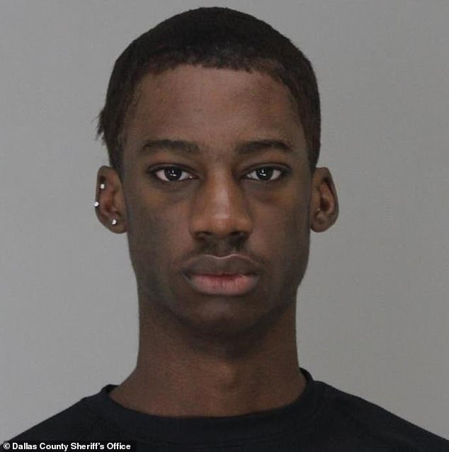 Terryon Ishmael Thomas, 20, was taken into custody Tuesday evening in Dallas, Texas