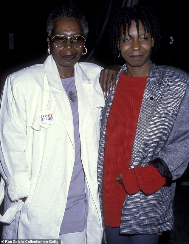 Whoopi Goldberg has opened up about why her mother, Emma Harris, chose not to attend the 1991 Academy Awards with her. The couple is pictured here in 1986.