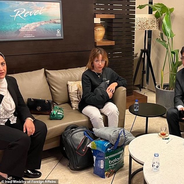 Fawzia Amin Sido is seen in a photo shared by Iraqi authorities after she returned home