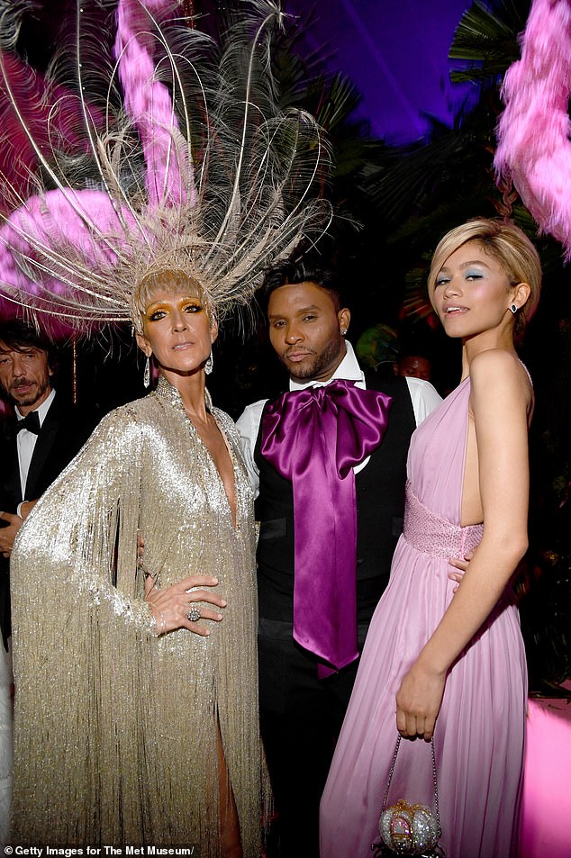 With his clients Celine Dion and Zendaya at the 2019 Met Gala