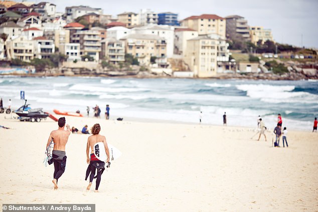 Their childhood home in Sydney 'looked like Harrods or Saks Fifth Avenue': full of stolen goods. Pictured: surfers at Bondi Beach in Sydney