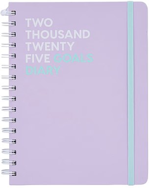 The $8 weekly goal diary for 2025 comes in a beautiful lilac shade