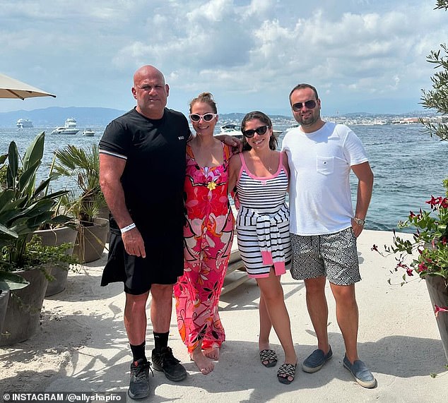 Bilfeld popped the question during a glamorous vacation to Spain, accompanied by his ex's family; Gary, Jill, Ally and Jordan seen in August 2024