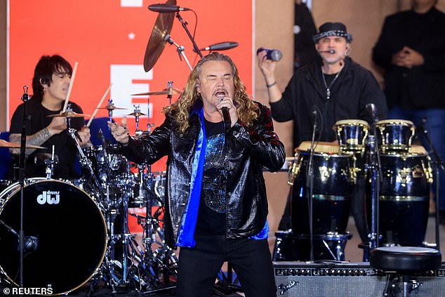 The band Maná performed ahead of Jennifer Lopez and Vice President Kamala Harris' appearances at a Halloween night rally in Las Vegas, Nevada