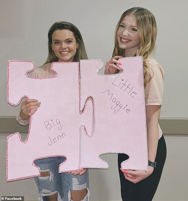 Guilbeault pleaded not guilty to the charges and was released Monday. She will appear in court again in January. (Photo: Guilbeault, left, with her 'little one' from Sigma Delta Tau)