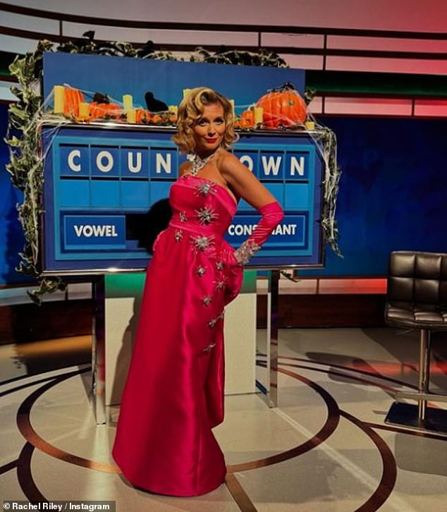 Meanwhile, she wasn't the only one channeling Marilyn's famous look: Countdown's Rachel Riley wore a longer version of the dress during a Halloween special of the game show.