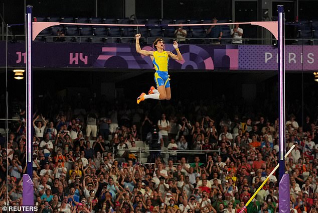 The Swedish star created one of the moments of the Games by breaking his own world record