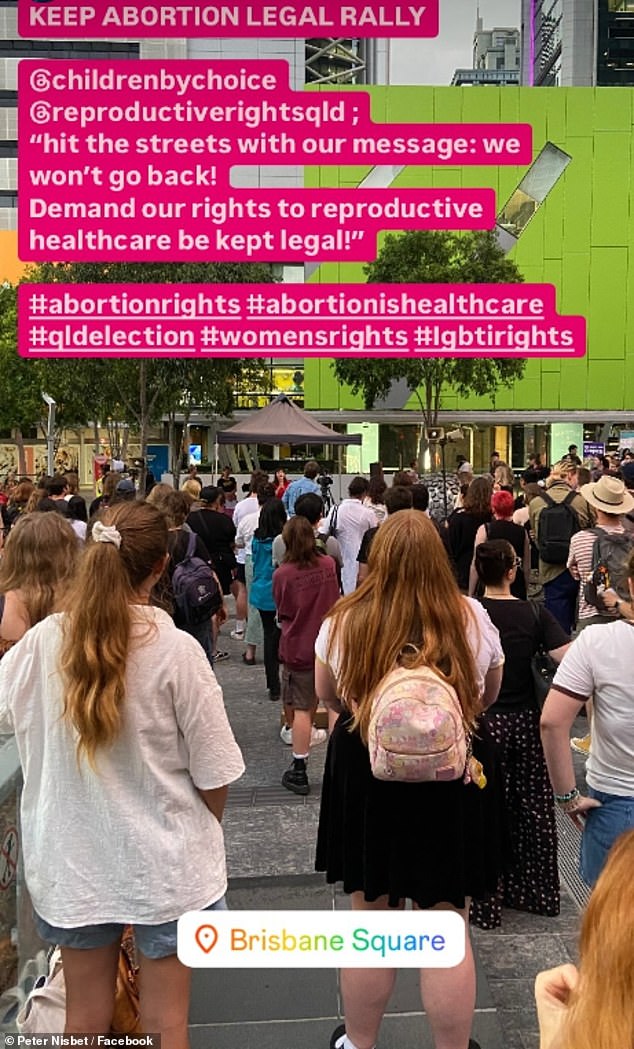 Attendees gathered in Brisbane's CBD and slowly marched through the city