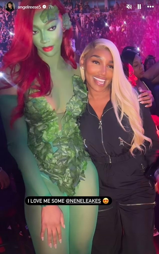 WNBA star Angel Reese snapped a photo at an Usher concert with Nene Leakes on Halloween