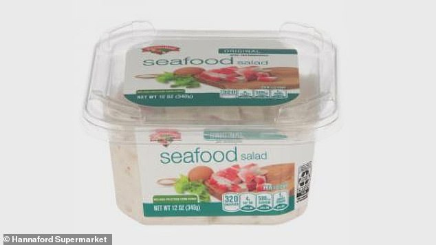 As part of their deli business, Hannaford distributes their own brand of pre-packaged foods. The mislabeled seafood salad was manufactured by Elevation Foods