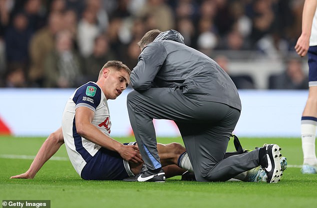 Van de Ven is confirmed to have suffered a hamstring injury during Tottenham's win over Man City