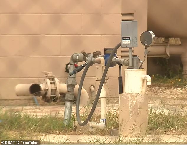 “CSWR purchased the well in 2020. In 2021, we started seeing brown water and highly chlorinated water on a regular basis. And yet, water company CSDR has applied to increase their rates in 2022,” Wilcoxson said. Pictured: CSWR's well and filtration system in Floresville