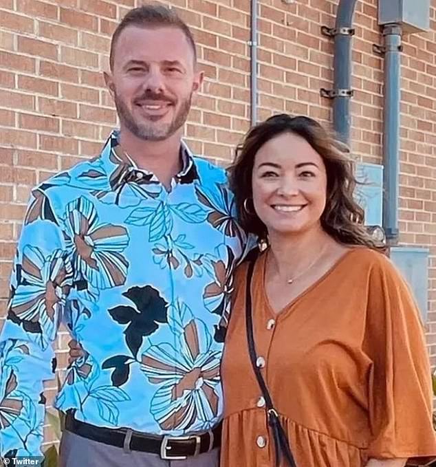 Pastor Jonathan Miller, left, had his Myrtle Beach home raided by the FBI on Friday, six months after the suicide of his wife Mica (Mica pictured right)