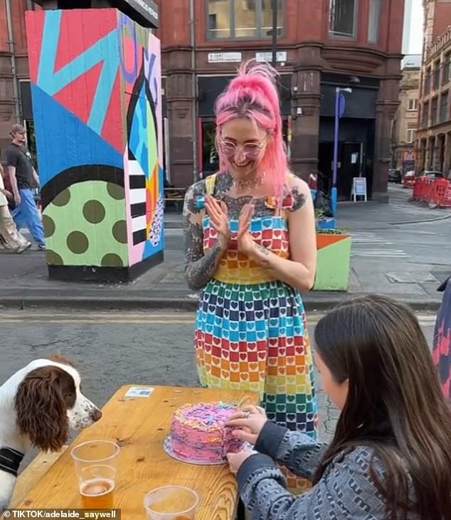 A woman named Adelaide (pictured) announced she had baked an 'autism cake' to celebrate being diagnosed just a month earlier