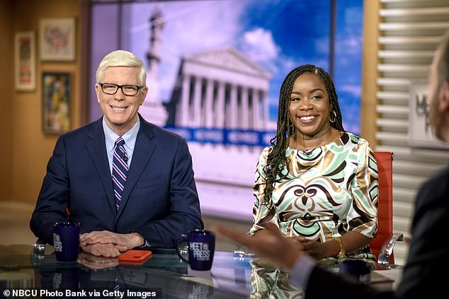 Hewitt with Kimberly Atkins as guests on Meet the Press in 2020