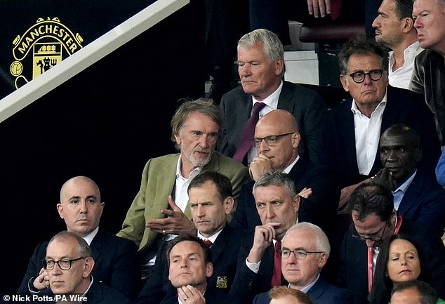 Unfortunately, results and performance did not improve, prompting co-owner Ineos to pull the trigger. Pictured: Ineos boss Sir Jim Ratcliffe (centre left)