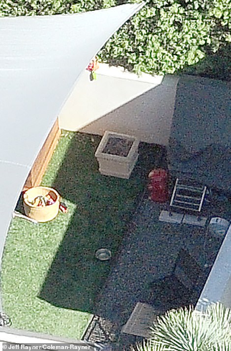 There is even a red fire hydrant (right) visible next to the kennel