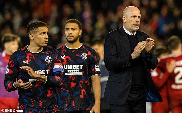 He became frustrated after seeing his team go down 2-1 in Aberdeen on Wednesday