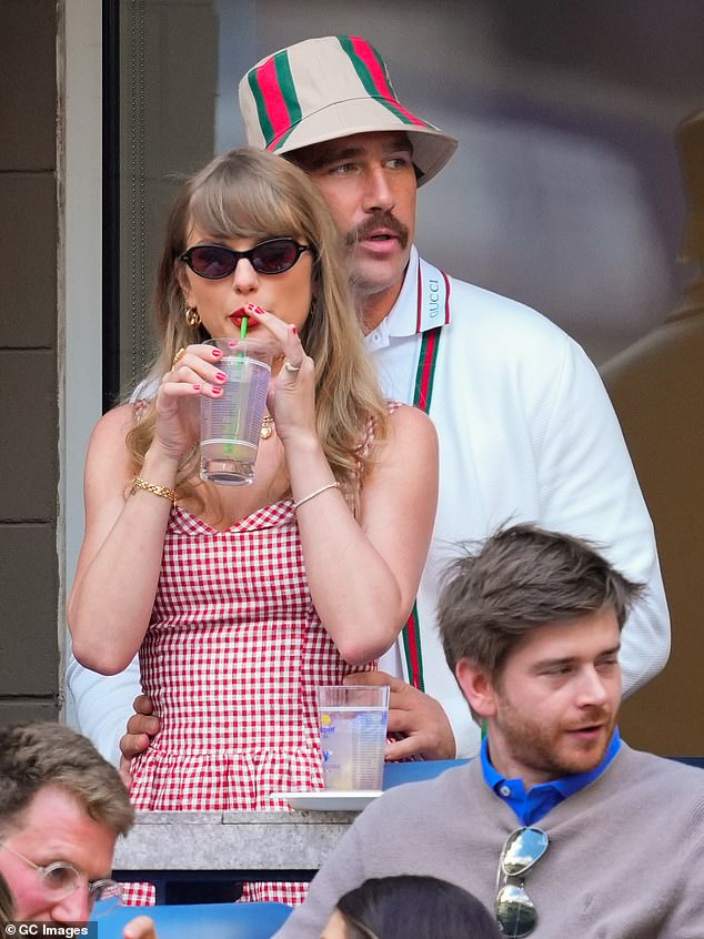 Taylor and Travis, pictured here in September, have been enjoying a romance since the summer of last year