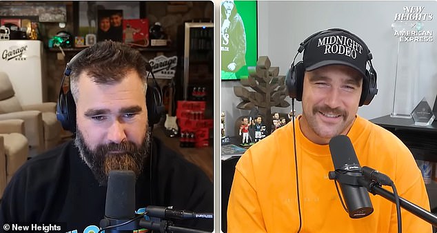 Jason and Travis Kelce made the comment during a recent episode of their New Heights podcast