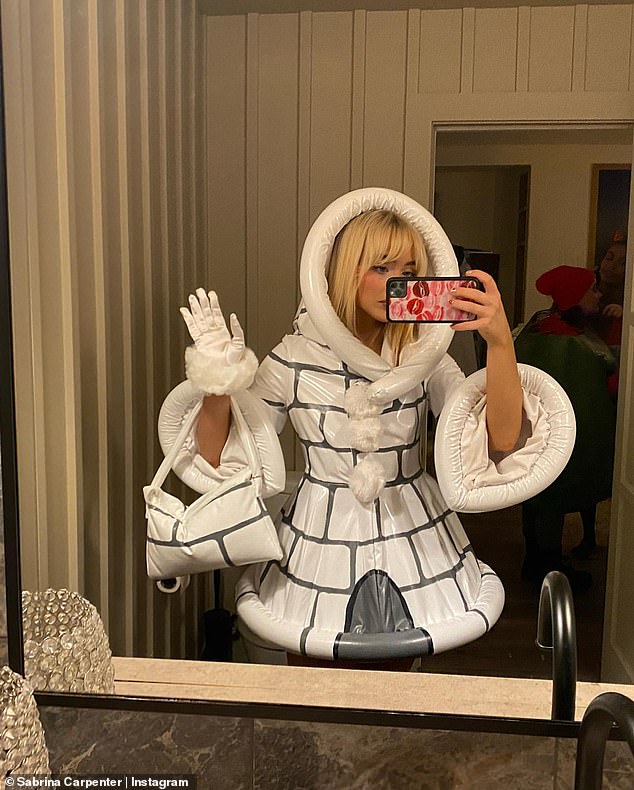 She shared a mirror selfie in the ensemble, as well as a variety of snaps