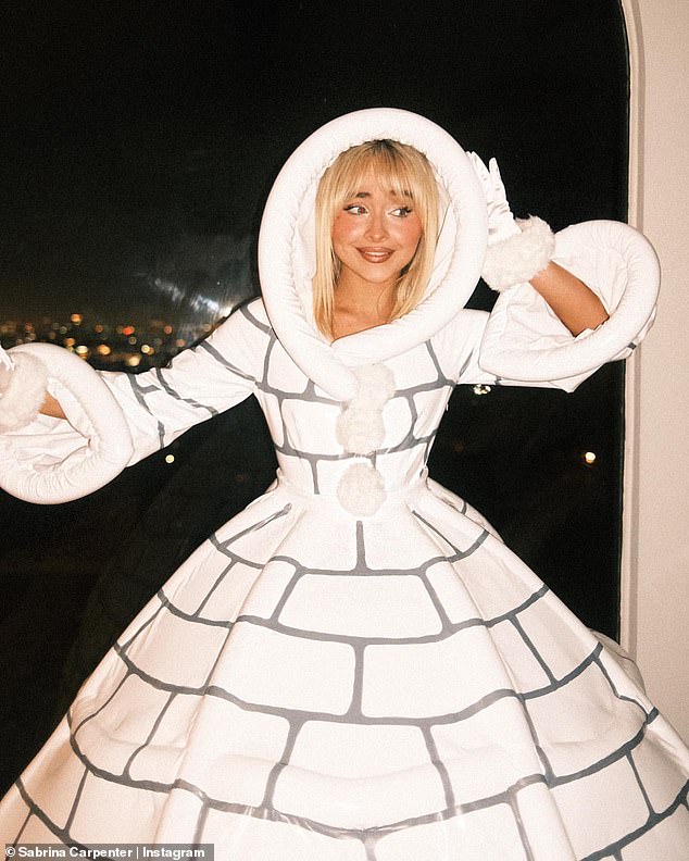 Sabrina rocked the dress in a playful TikTok video as she caused a storm in the look