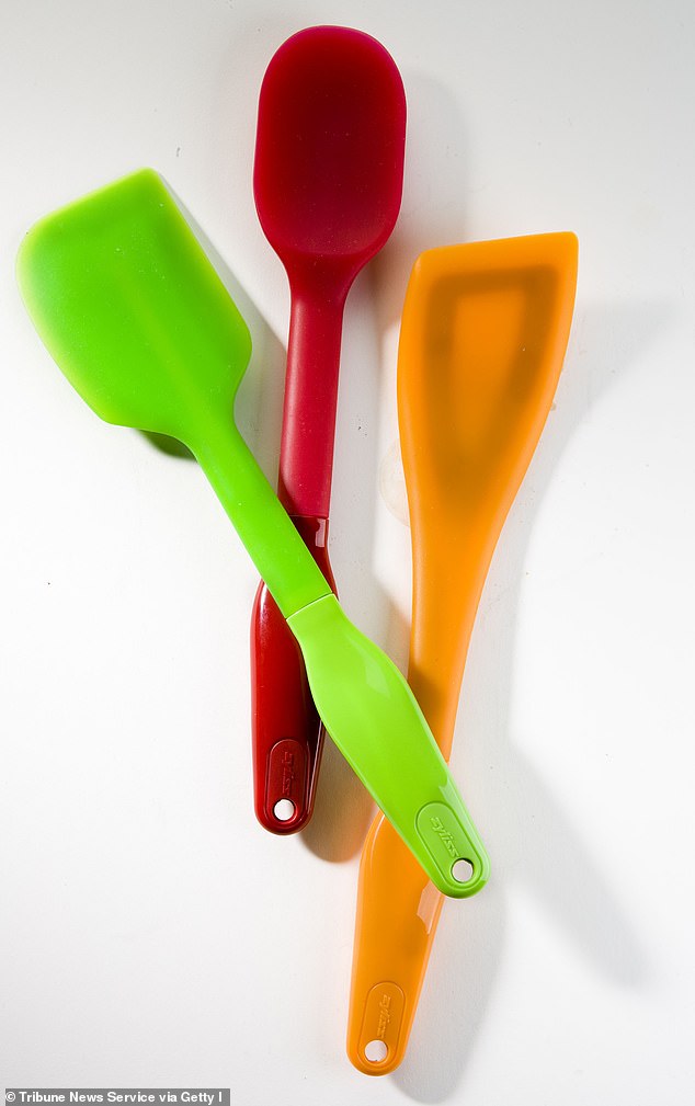 Experts say that steel or silicone spatulas are much safer