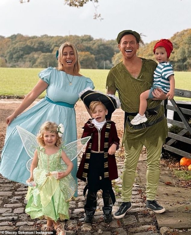 It comes just after Stacey and husband Joe 'went to Neverland' as they dressed up as Peter Pan and Wendy for Halloween