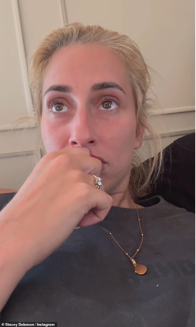 On Instagram, Stacey shared a video of herself rolling her eyes as Joe groaned next to her about the early transformation