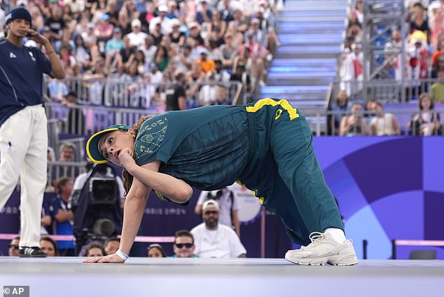 Greene dressed up as Olympic breakdancer Rachel 'Raygun' Gunn - but was fined $5000 by the AFL after failing to show appropriate leadership at the 'Wacky Wednesday' party