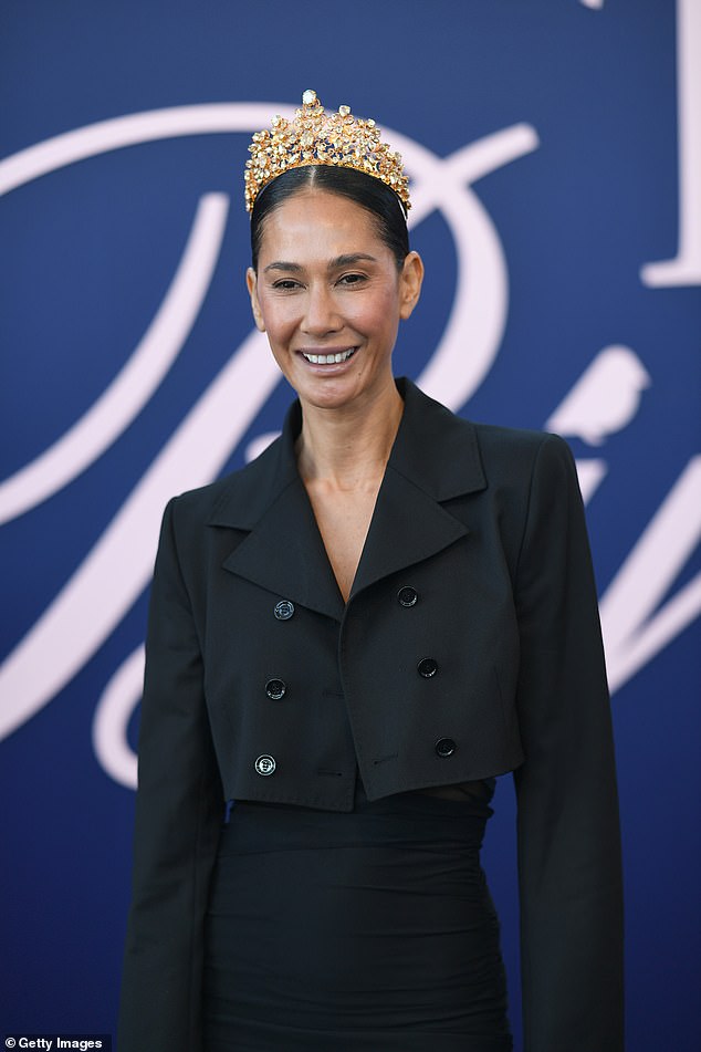 The model looked every bit the Balinese princess she is as she arrived at the 2024 Melbourne Cup Carnival kick-off wearing a gold crown