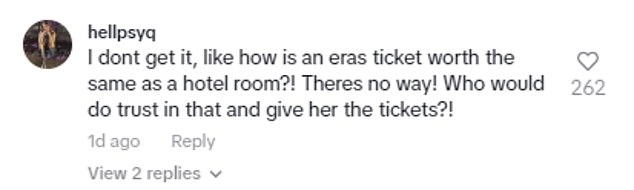 'I don't understand, how can an Eras ticket be worth the same as a hotel room?! That's not possible!' one woman asked, as Era's tickets in New Orleans cost more than $1,200 for the least expensive seat