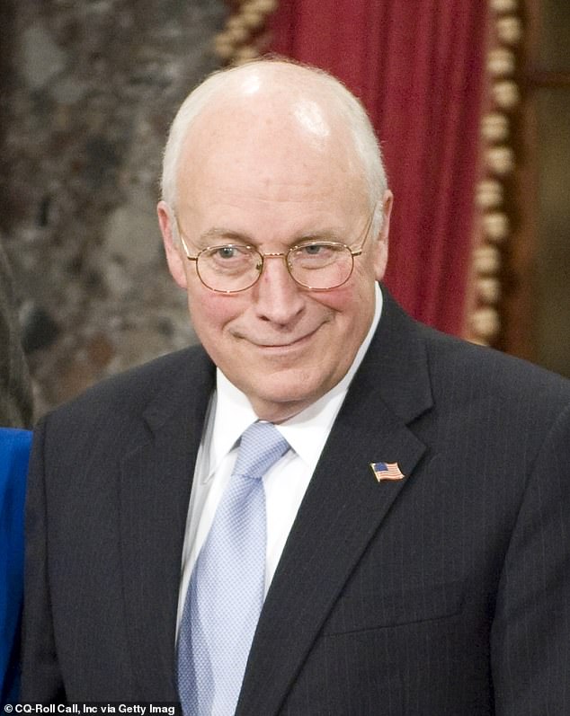 As part of the study, members of the research team also used a 'neutral' mask that resembled Dick Cheney (pictured), then US Vice President.