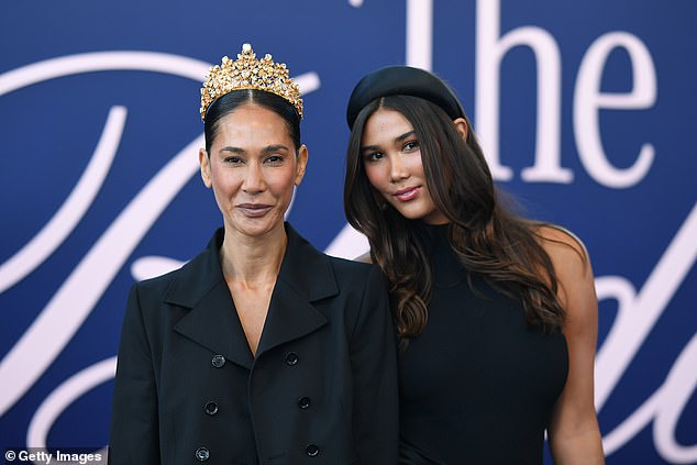 Lindy was joined by her eldest daughter Stella, 18, who opted for a similar noir look to her mother