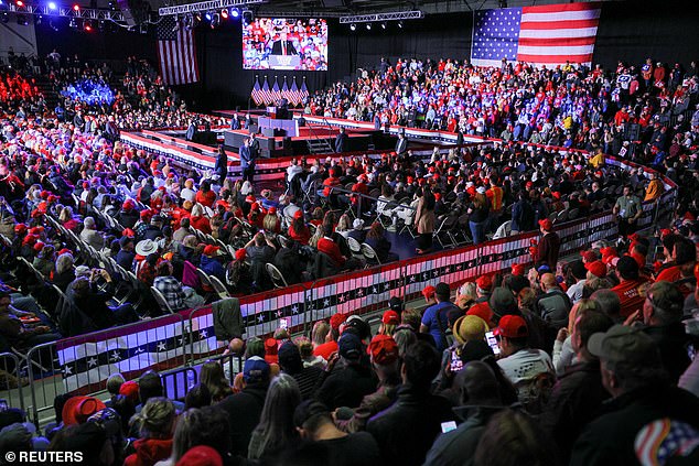 Trump routinely fills arenas and convention halls with thousands of supporters