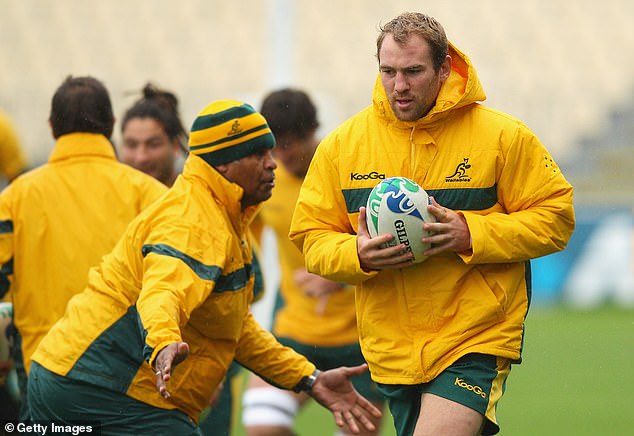 The former Wallabies skipper (right) played 75 Test matches for the Wallabies, 22 of which were as captain