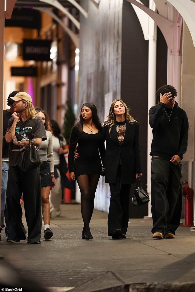 Her husband's brother and Tokyo Hotel bandmate Bill Kaulitz, 35, also attended the family outing and wore a rocker T-shirt and black pants.