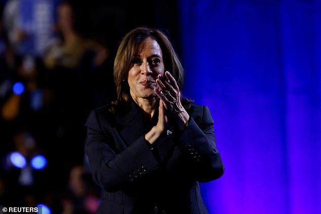 Democratic presidential candidate and US Vice President Kamala Harris attends a campaign rally in Milwaukee, Wisconsin