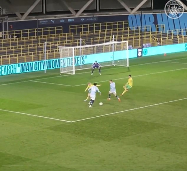 Twenty minutes later he completed his hat-trick when a curling effort was helped in by the keeper