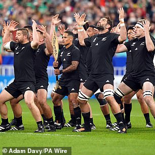 The All Blacks perform the war dance before every international match