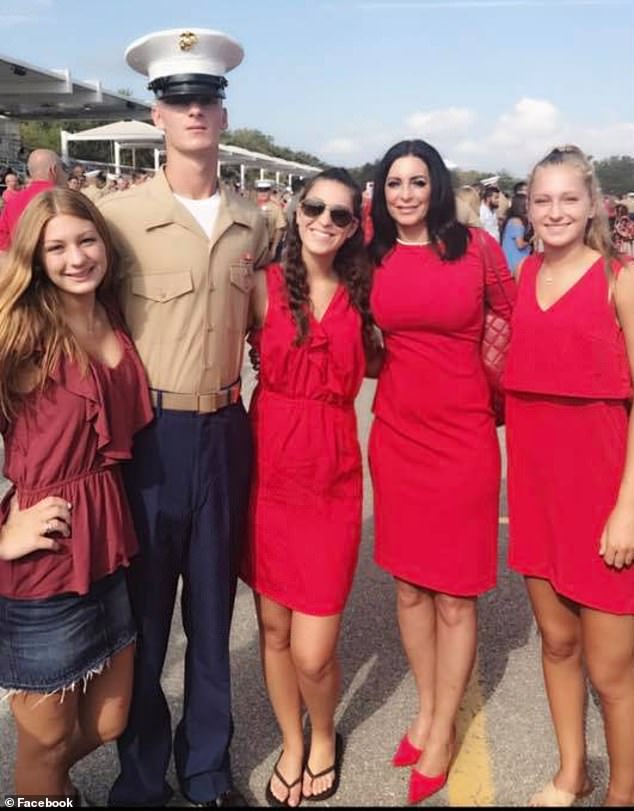 Penny's military service, which included two deployments, earned him several ribbons and awards, and he reached the rank of Sergeant before leaving active duty in 2021. He is seen with his three sisters and his mother.