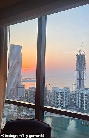 Lily Gerrard shared a photo of the Bahrain skyline on Instagram