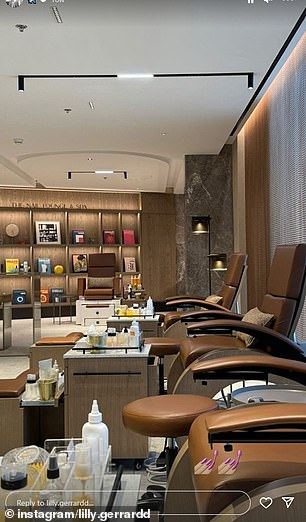 Lily Gerrard shared a photo of a chic beauty salon in Bahrain on her Instagram